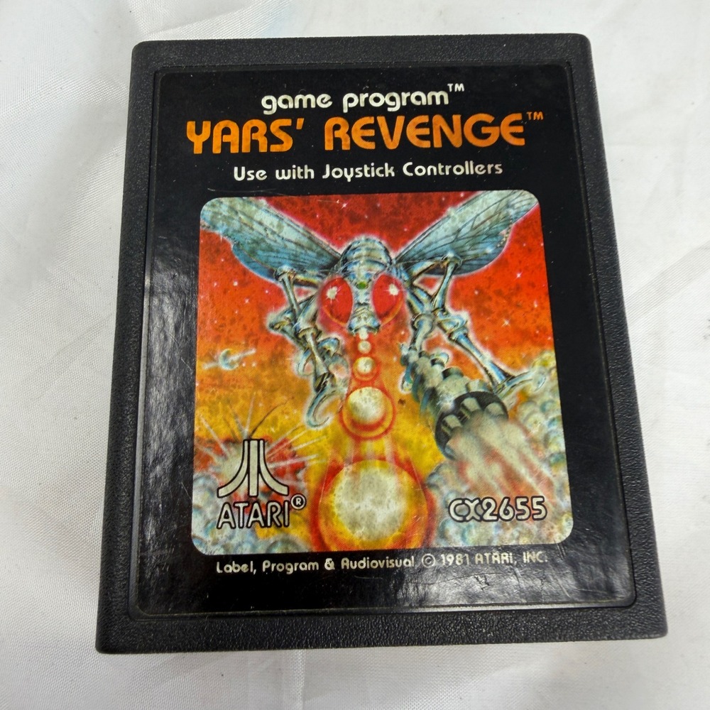 Atari 2600 Yars' Revenge Game Cartridge CX2655 Vintage 1981 Retro Shooter